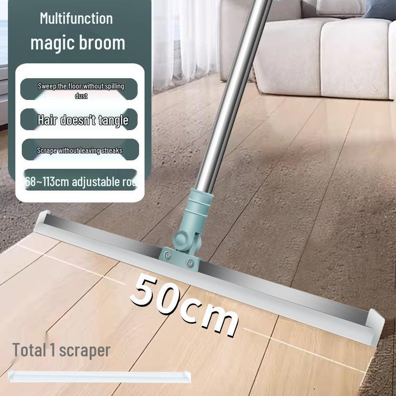 Retractable Silicone Mop and Broom Floor Wiper for Kitchen and Bathroom Cleaning