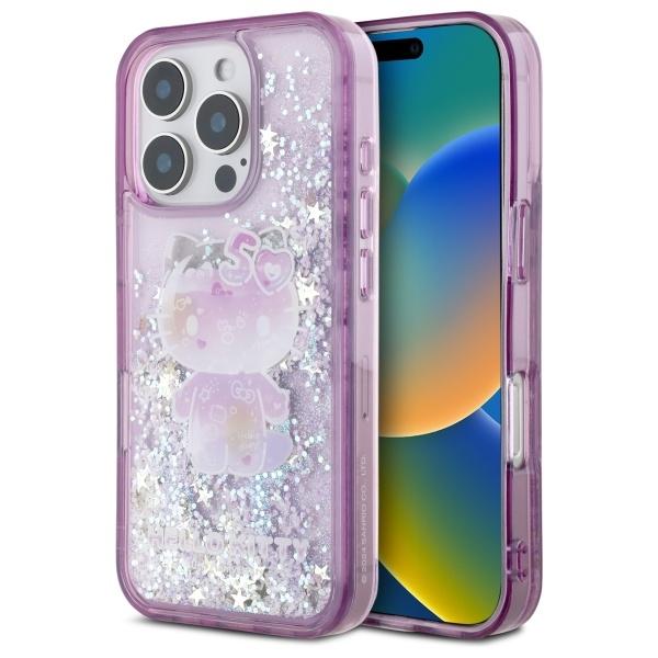 Hello Kitty Hkhcp16Xl50Ppu Iphone 16 Pro Max 6.9 Fioletowy/Purple Hardcase Liquid Glitter 50Th Anniversary Party