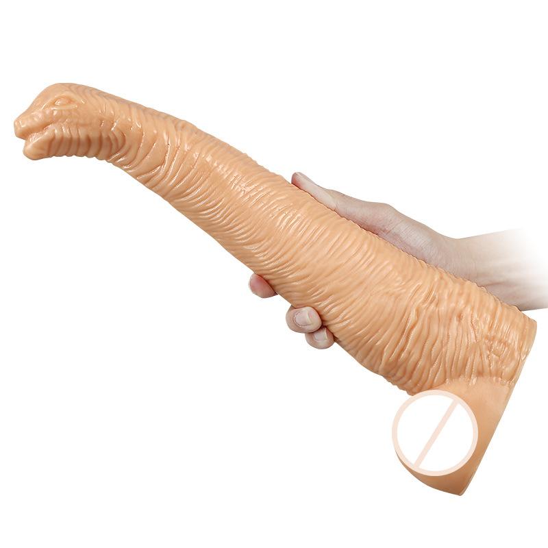 Discover Sensual Depths: 3 - Size Dino - Headed PVC Aids, Textured for Immersive Tingling Pleasure