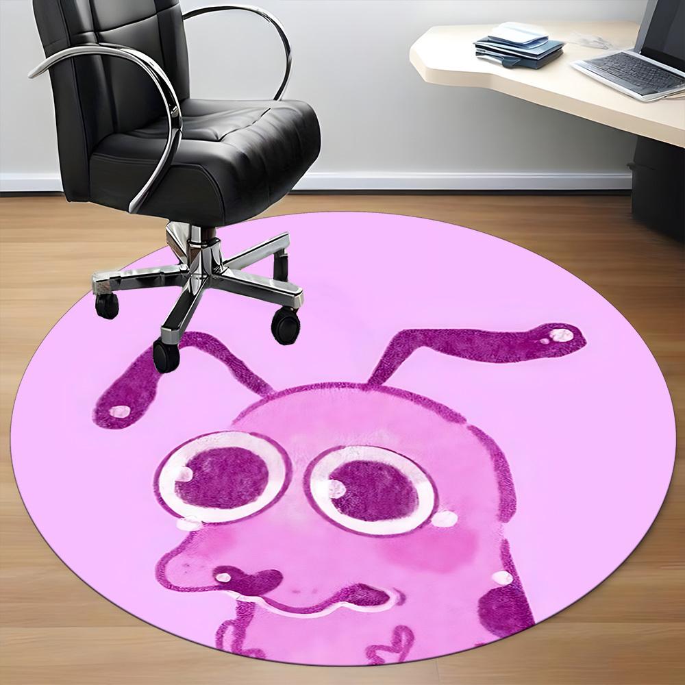 1pc Courage the Cowardly Dog Office Round Area Rug, Under Office Chairs Bedroom Living Room Home Decor  A1022197