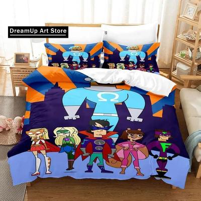 New 3d Print Anime Total Drama Bedding Set Single Twin Full Queen King Size Bed Set Adult Kid Bedroom Cartoons Duvet Cover Sets