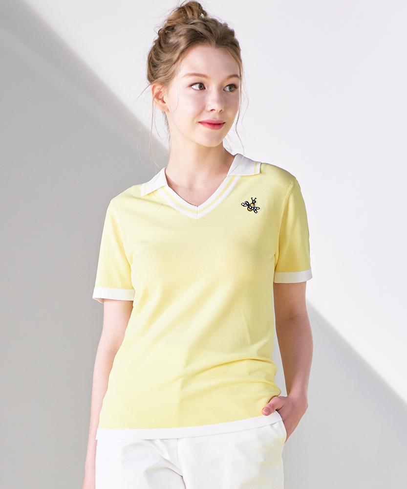 Marinade Golf V-Neck Collared Short Sleeve Knit - 3 Colors
