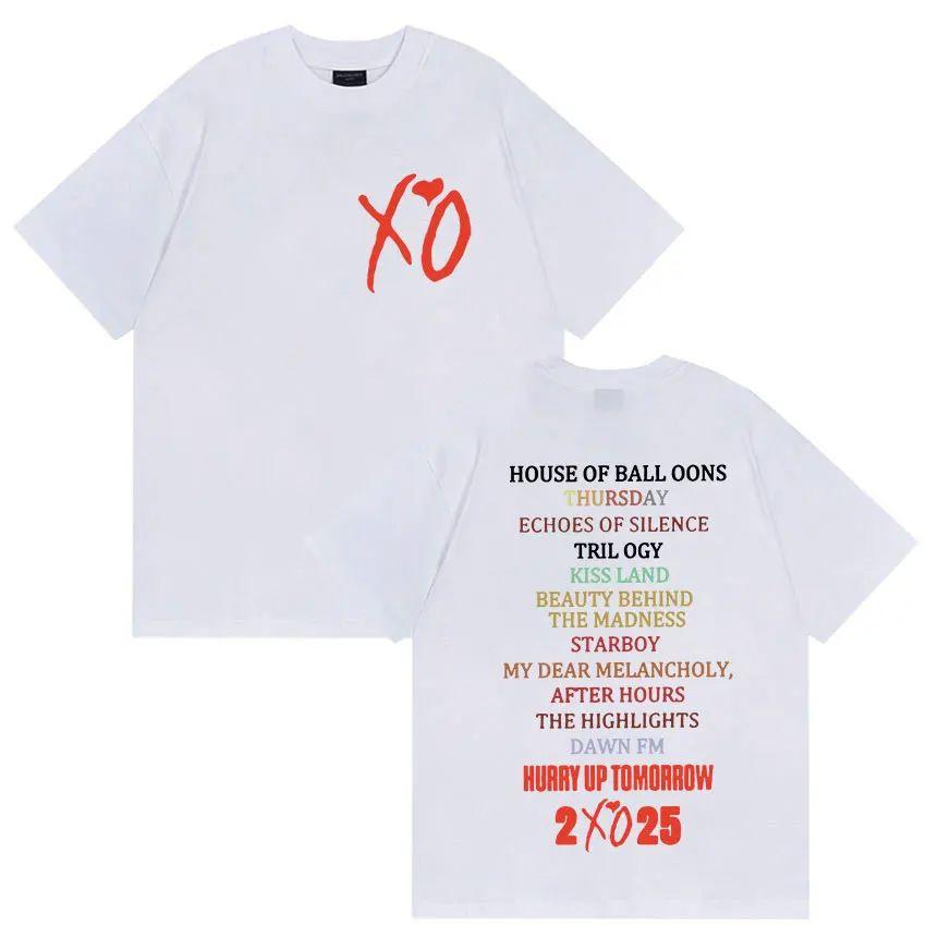Hurry Up Tomorrow Album XO 2025 The Weeknd Neues T-Shirt für Herren Damen Retro Hochwertiges Rundhals Oversize Baumwoll-T-Shirt