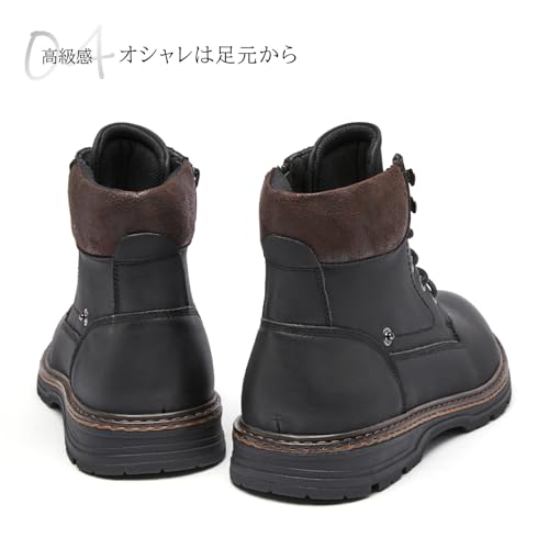 Foxsense Men's Chelsea Boots, Side Gore, Chukka Boots, Genuine Leather, Straight Tip, Dress Shoes, Formal, Black, Size 26.0cm, R766H-01