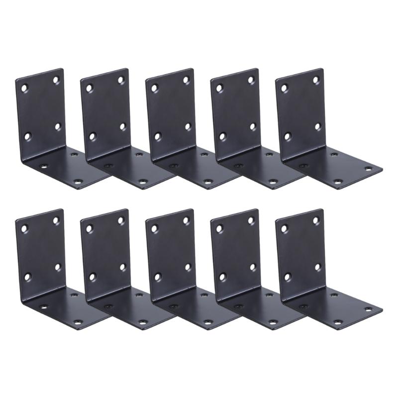 10pcs Heavy Duty Steel L Angles Brackets Heavy Duty 90 Degree Steel L Brackets Easy To Use for Wood Corner Shelf Support