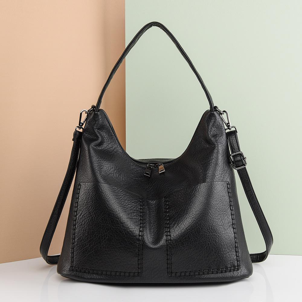 Tote Bag, New Women's Bag, Fashionable, Simple, Large Capacity Commuting Bag, Lazy Style, Retro Shoulder Bag