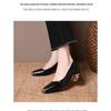 Women's French Style Square Toe Heels, Solid Color Chunky Heel Pumps, Elegant Slip on Business Office Work Shoes for Women