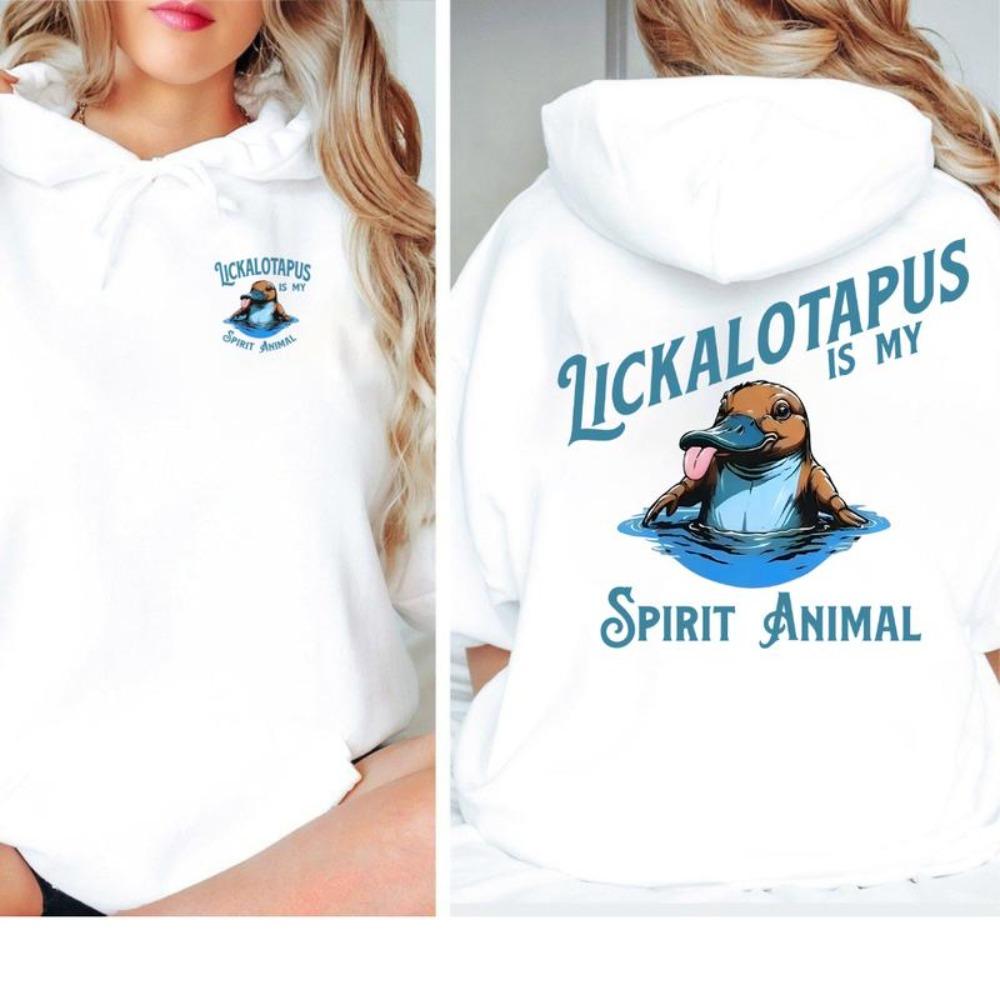 Lickalotapus Is My Spirit Animal Men s Funny Hoodie Lickalotapus Sweatshirt Gift for Women for Men Crewneck Pullover Y2K Clothes S