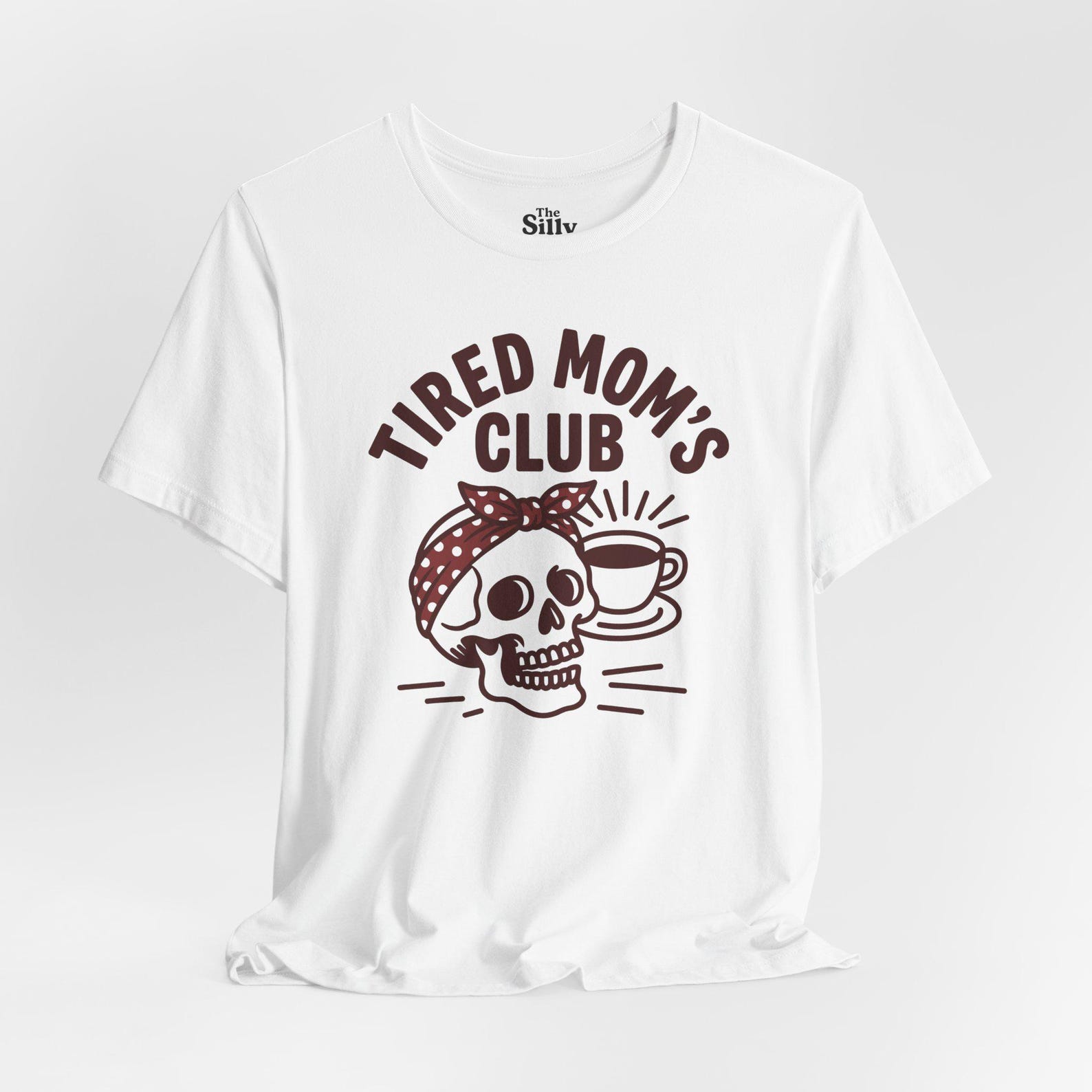Tired Moms Club Shirt, Retro Coffee Mama Graphic Tee, Vintage Motherhood Apparel S