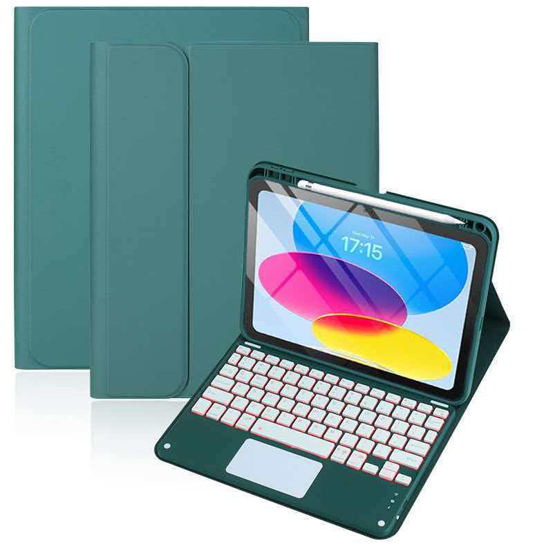 iPad Air 11" Tablet Protective Case with Colorful Backlit Keyboard & Pen Slot, for 10.2" Models