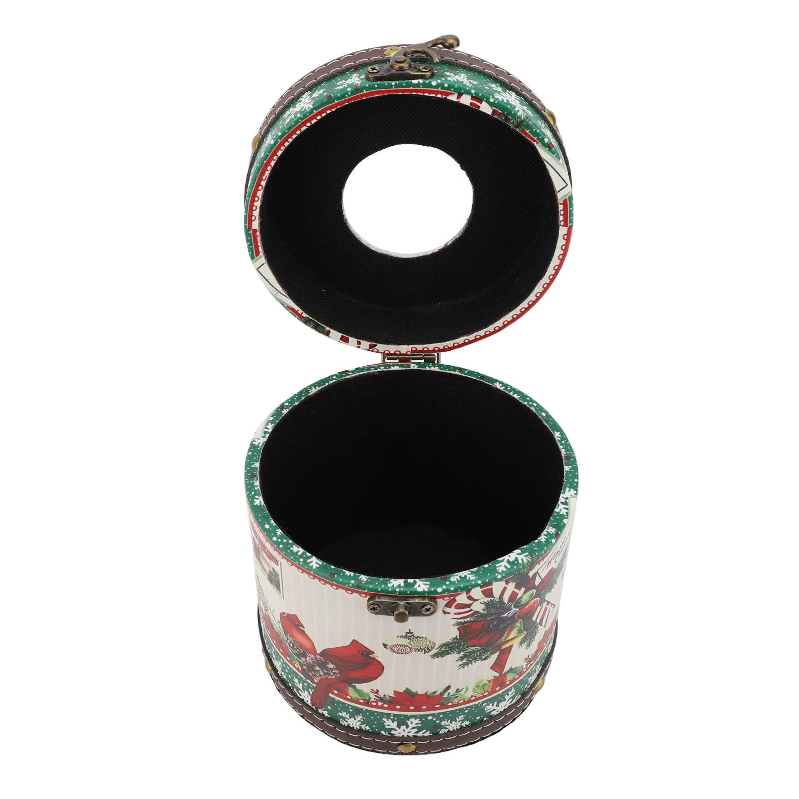 

Круглый держатель для салфеток, винтажная деревянная кожаная декоративная коробка с крышкой для обеденного стола, гостиная