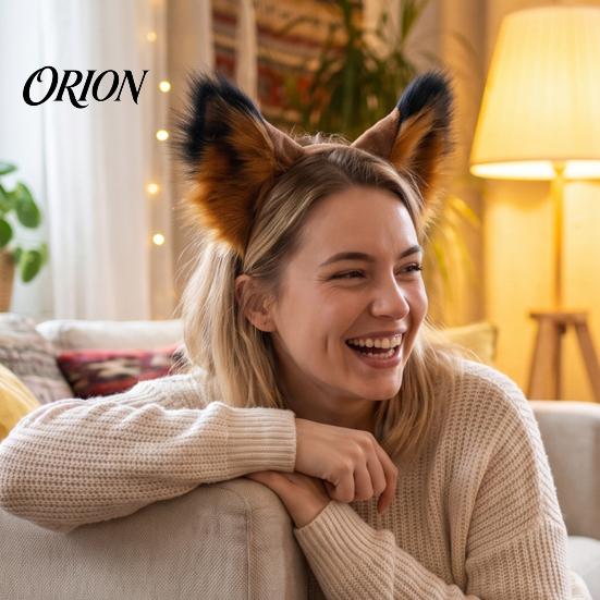 Soft Plush Wolf Ears Fluffy Fox Headband for Costume Party, 3D Ear Realistic Women Hair Accessories, Decorative Hairband Girls Party Dress Up
