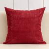Corduroy Pillowcover Solid Color Thick Square Corn Grain Texture Cushion Covers Household Sofa Ornamental Throw Pillow Case 45*45Cm