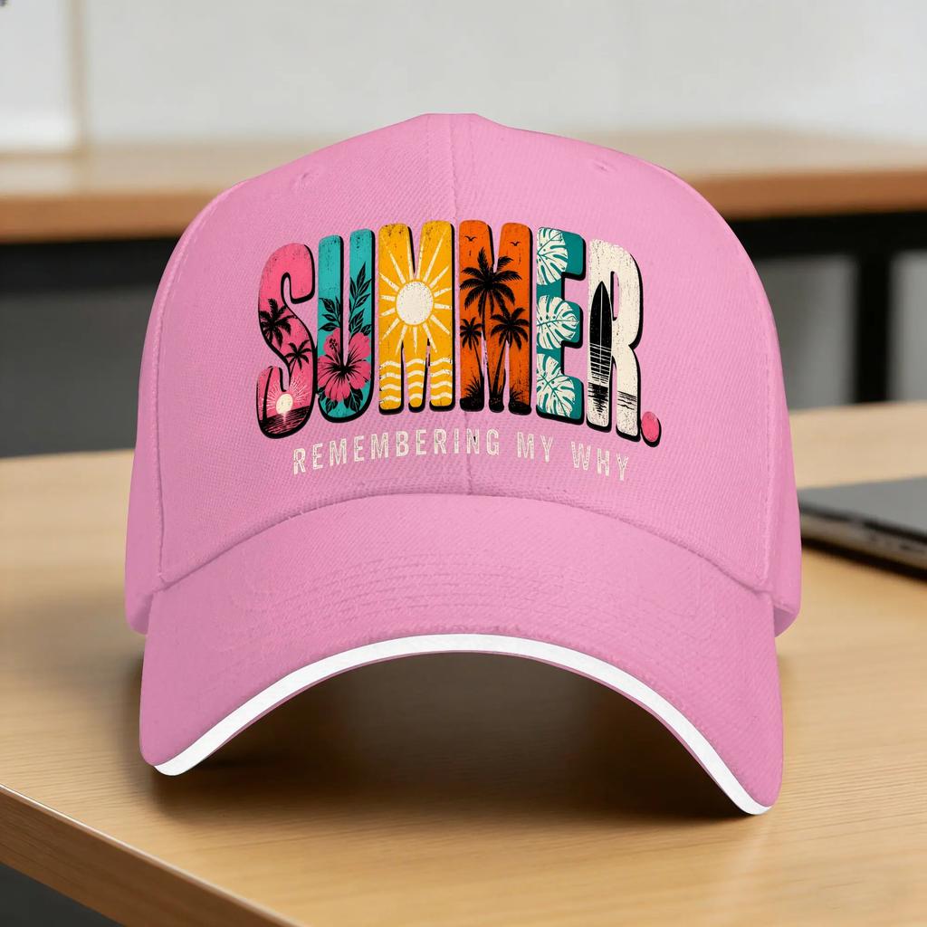 Summer Remembering My Why Baseball Cap Vintage Unisex Unisex Hip Hop Hats Sun Visor Design Tennis Skate Snapback Cap Birthday Gift
