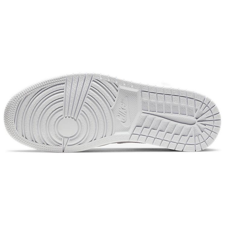New JORDAN 1 Low Triple White Tumbled Leather 553558-130