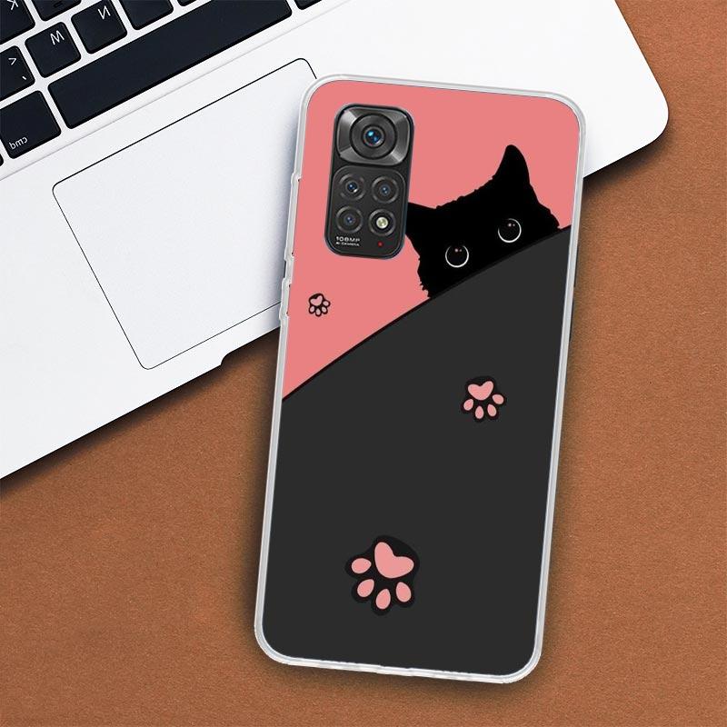 Cat Footprint Funny Paw Cute Phone Case For Xiaomi Redmi Note 13 12 12S 11 11S 10 10S 9 9S 11T 11E Pro Plus 8 8T 7 + Coque Cover