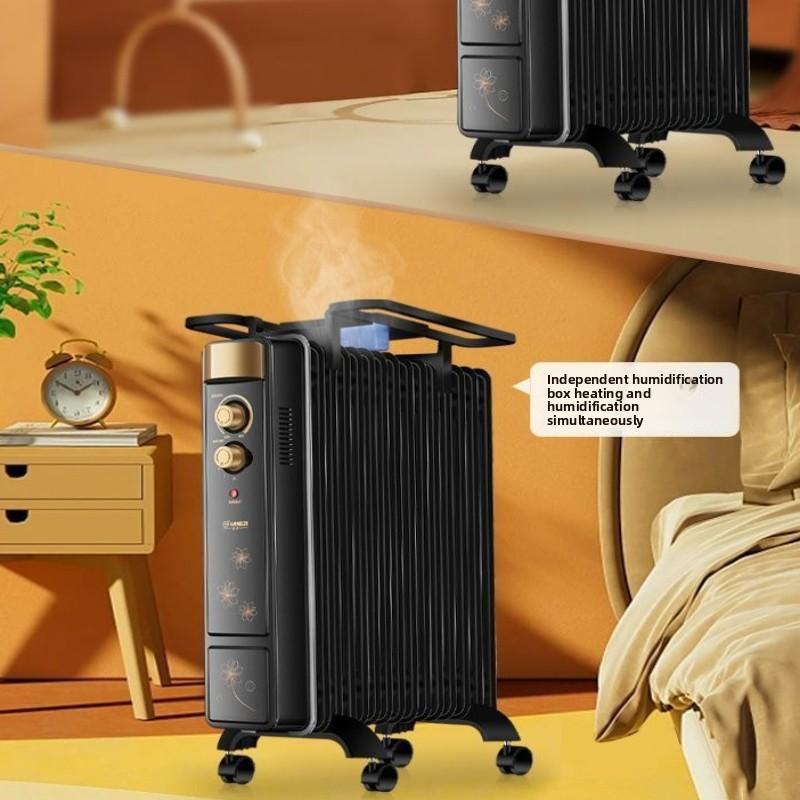 Xiaomi Silent Oil-Filled Radiator Heater, Home Electric Warmer with Smart Thermostat, 3-Level Control and Drying & Humidifying Function