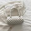 Niche Girly Polka Dot Cylinder Handbag - 2026 Versatile Shoulder & Crossbody Pillow Bag