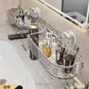 Non-punching Washstand Storage Shelf Wall Mounted Storage Holder  Sink