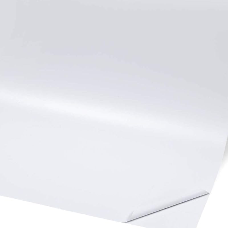 Matte white/white, set of 5 sheets, approximately A4 size, cutting sheet, cutting sticker, cutting decal, glossy, approximately 21cm x 30cm, for