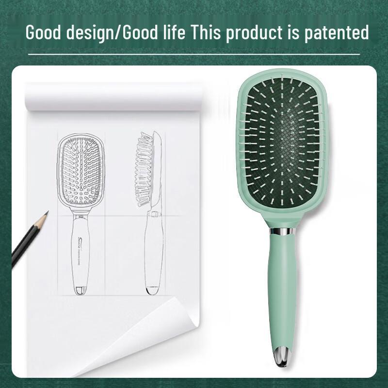 Sinle Luxury Air Cushion Massage & Styling Comb Curling Comb (Pack of 2)