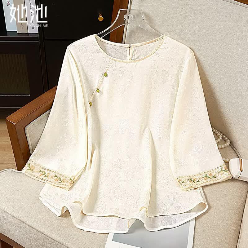 Women s New Chinese Style Jacquard Blouse S