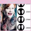 Kit Realista de Dentes de Vampiro para Halloween com Adesivo Sólido e Tamanhos Personalizáveis