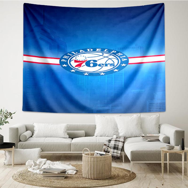 76ers Basketball Team Quick-Dry Tapestry Hanging for Bedroom,Livingroom, Playroom,Decor Art Room Wall Tapestry Holiday and Birthday Gifts