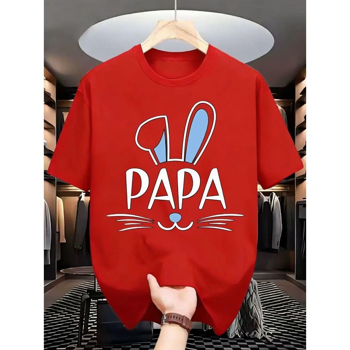 

New High Quality Fashion Blue Rabbit Monogram Print Tees for Unisex and Women with Matching Loose Round Neck Short Sleeve Tops S