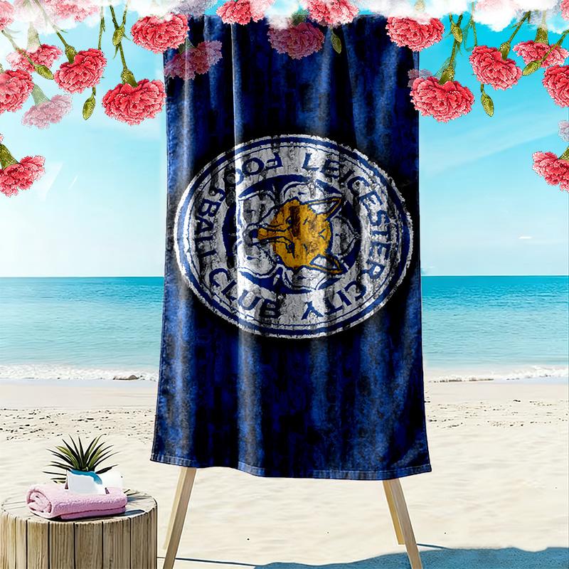 Leicester City FC Print Beach Towel, Large Soft Quick Dry Towel for Beach Camping Swimming
