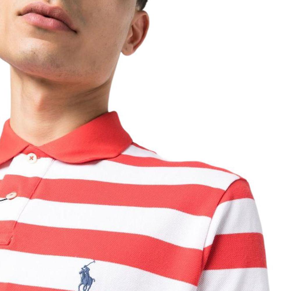 Polo Ralph Lauren SS23 Striped Logo Embroidered Short Sleeve Polo Shirt Men Tops 710898606-002