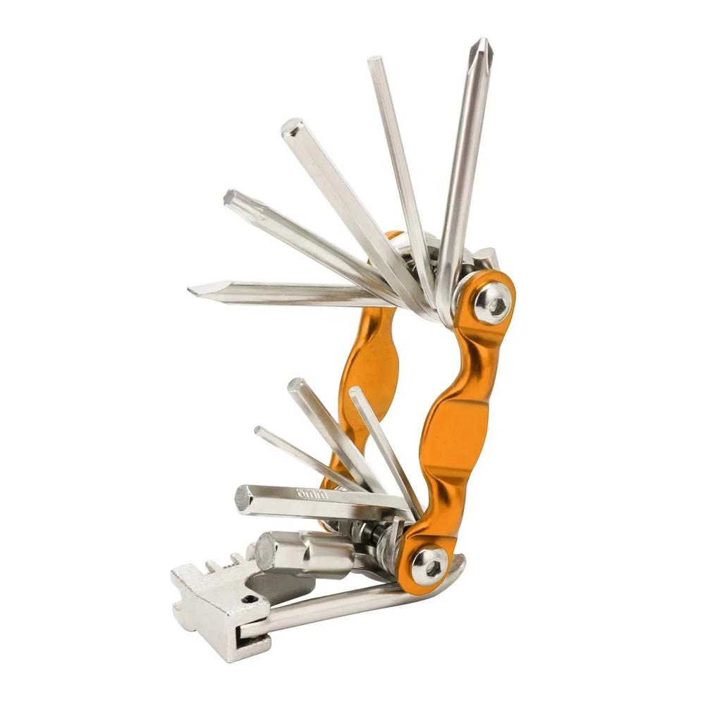 Multifunctional 11in1 Bicycle Repair Tool Kit Mountain Road Bike with Chain Cutter Arc Colorful Combination Screwdriver Wrench