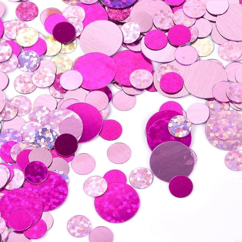 Valentine's Day Round Confettis Shimmering Round PVC Confetti for Dinner Parties Wedding Anniversary Celebration HX6C