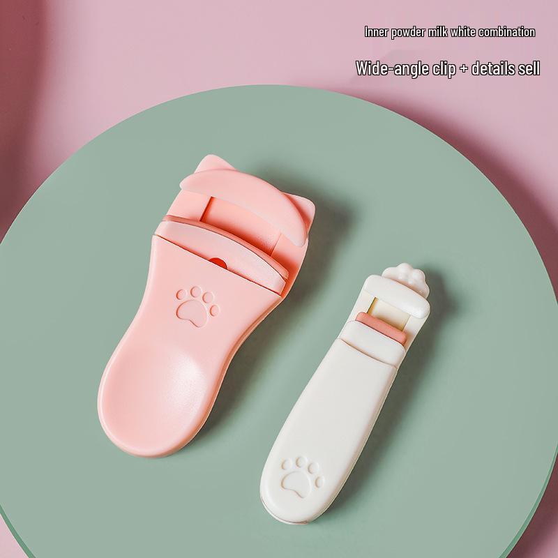 Kelly Cat Paw Eyelash Curler Set for Long-Lasting Natural Curl - Beginner-Friendly Partial Sectional Clip