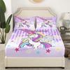 Cartoon Unicorn Pattern Mattress Three-Piece Digital Printing Mattress Bedding Set Adult Children