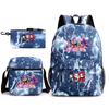 Demon Hunter Girl Group Backpack Kpop Backpack Digital Color Printing Boys And Girls School Bag Shoulder Bag Three-Piece Set