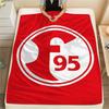 1PC Frankfurt Football Print Flannel Blanket, High Quality All Seasons, Home Decor, Warmth and Comfort, Perfect for Christmas Gifts