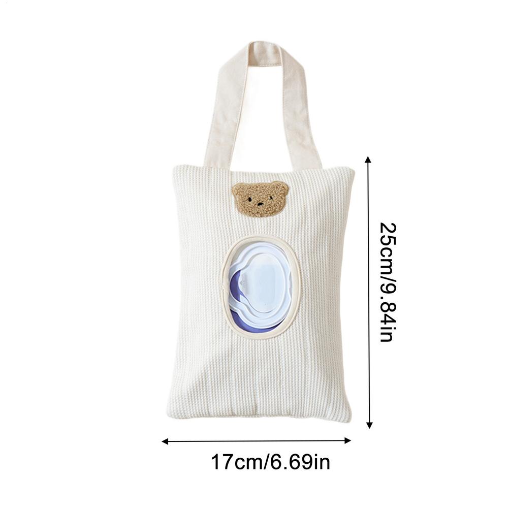 

Домашний диспенсер для салфеток Держит салфетки чистыми Диспенсер Портативный Подвесной Контейнер-Сумка Для Путешествий Организация Хранения Ванная Комната Стена бежевый