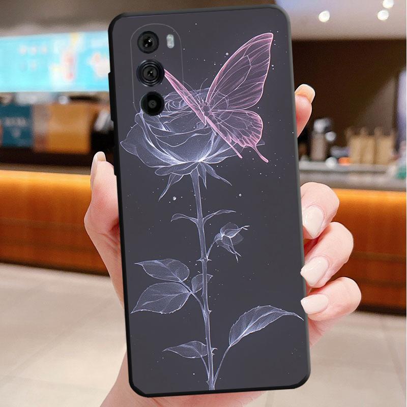 

Pink Butterfly Funda Phone Case For Motorola Edge 50 40 Pro 60 50 40 30 Ultra Neo Fusion Moto G Play G Stylus G Power G G Play 2023