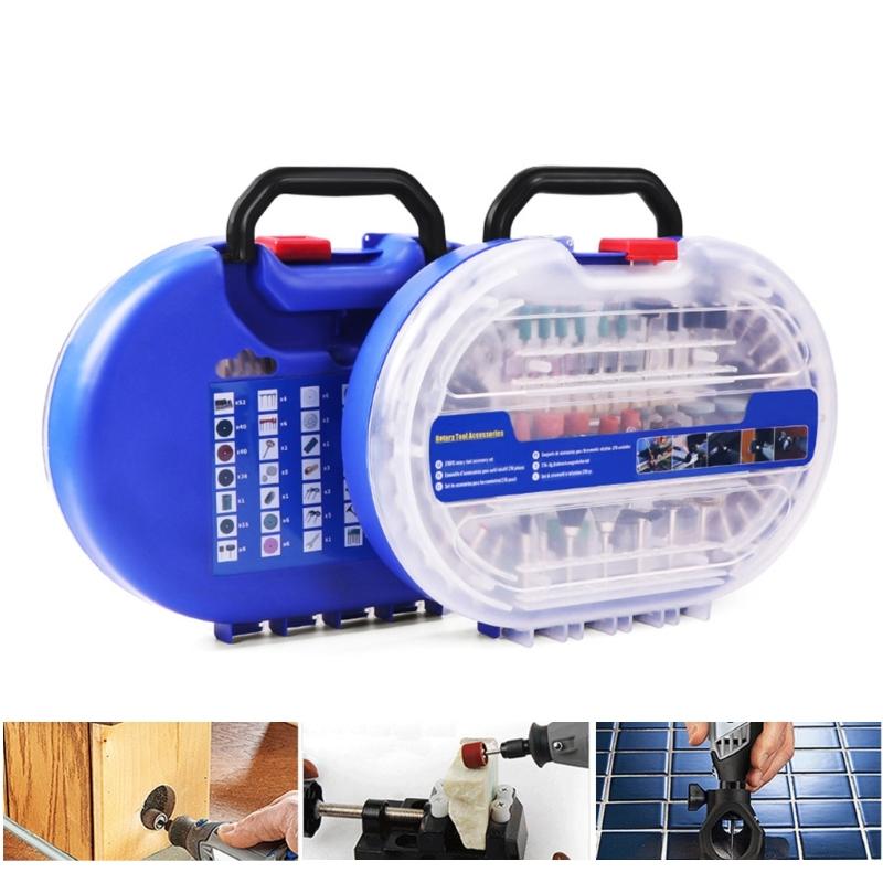 Completes 276 Piece Set of Rotary Tool Attachments Kits Grinding Heads for DIY Enthusiasts and Professional Craftsmen