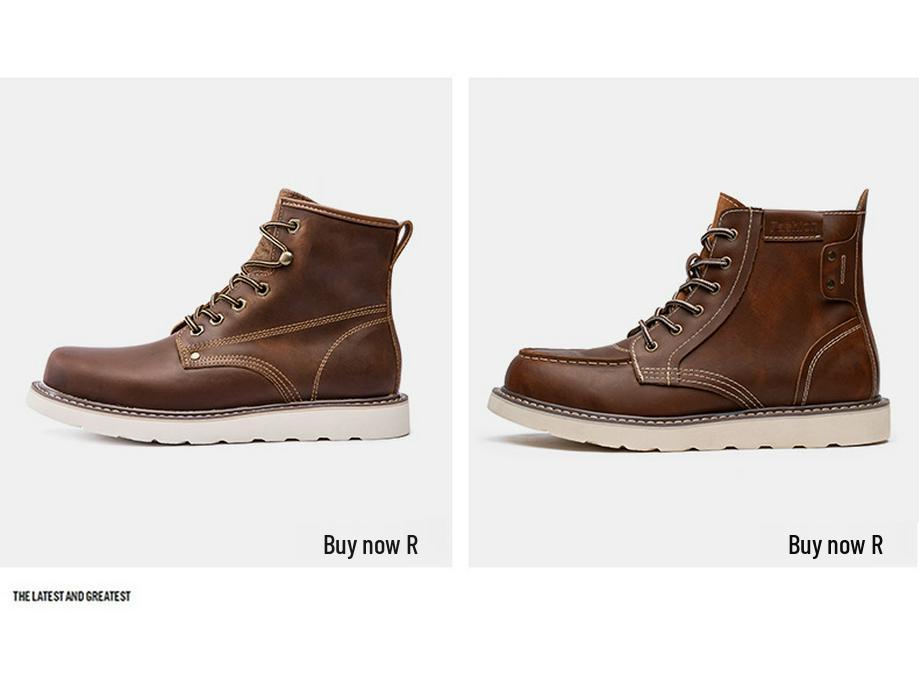 Men's Retro Martin Boots 2025 - Extra Size Spring/Autumn Outdoor Short Work Boots