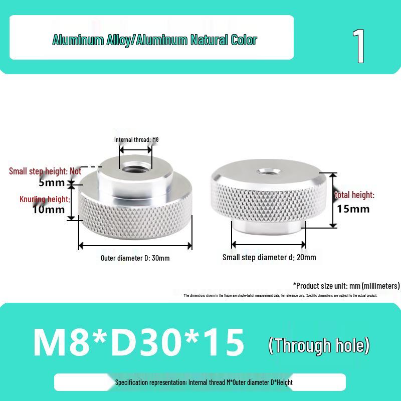 National Standard Aluminum Knurled Hand-Twist Nut M3-M10