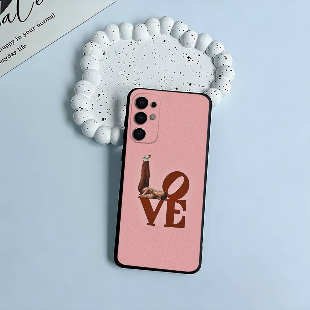 H-Harry Music Styles Black Soft Silicone Phone Case for Samsung S25, S24, S21, S22, S23, S30, Ultra, S20, Plus, FE, Lite