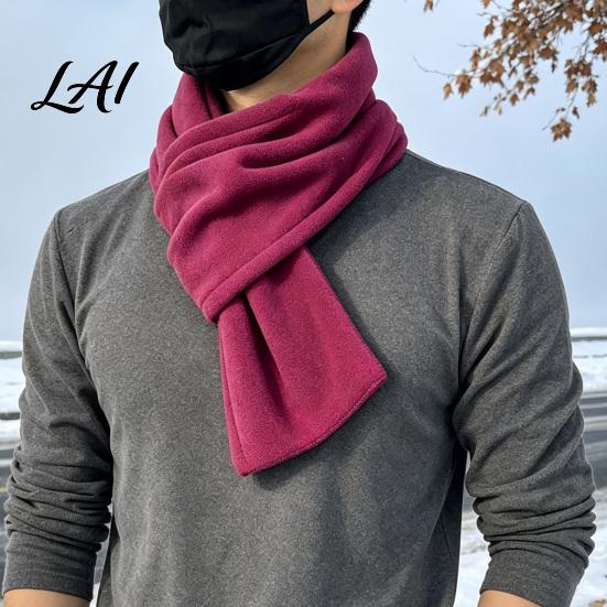 Outdoor Cycling Neck Cover Unisex Polar Fleece Scarf for Winter Warmth Thickened Soft Warmer Lightweight Winter Accessories with Cross-Interleaving