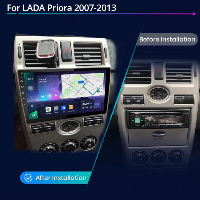 9'' 2din Android Car Radio CarPlay Auto for LADA Priora I 1 2007-2013 Car Intelligent System Multimedia Video Player GPS BT FM NO DVD
