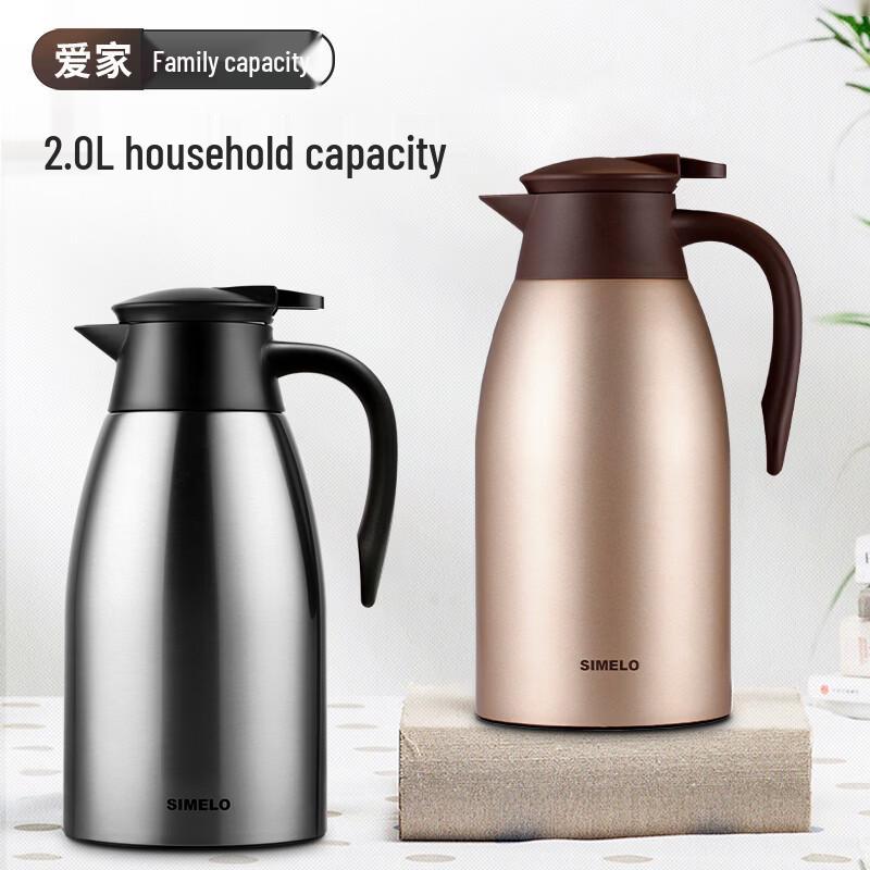 SIMELO 2L Stainless Steel Thermos Flask