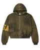 Europe, America 2025 American Graffiti Printing Men's and Women's Loose Casual Zipper Hooded Sweater Trendy Brand