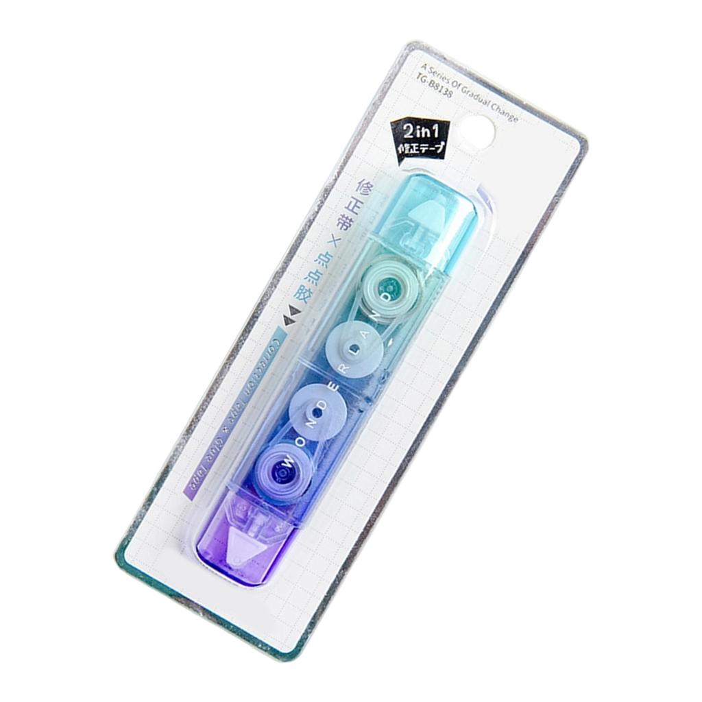 2 In 1 Correction Tape with Adhesive Roller Double Head Correction Tape White Out Tape School Supplies for School