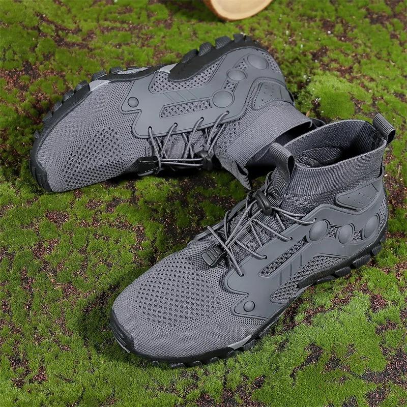 Fashion Outdoor Climbing Shoes High Top Breathable Anti-Slip Casual Shoes Men's Hiking Shoe Rock Climbing Shoe Men for Zapatillas Male