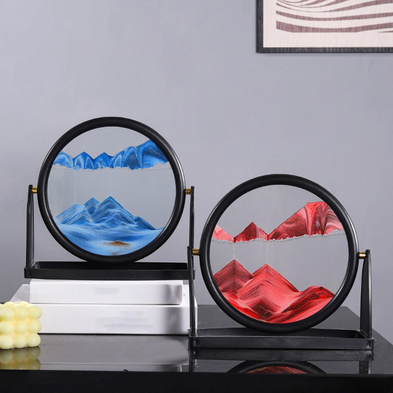 

Sand Painting, Rotation Relaxing Toys Artistic Landscape Liquid Picture, for Office Living Room красный